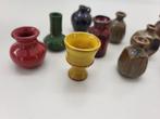 Miniatuur aardewerk vaasjes 4 cm bloempotje kannetje retro, Ophalen of Verzenden, Zo goed als nieuw