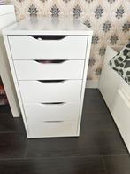 Witte ikea kast Alex, Huis en Inrichting, Kasten | Ladekasten, Ophalen, Minder dan 50 cm, 5 laden of meer, Zo goed als nieuw