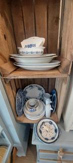 Kudde blauw wit  porselein servies marienbad jager v&b, Ophalen of Verzenden
