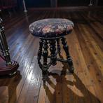 Vintage houten krukje / tabouret / pianokruk, Ophalen