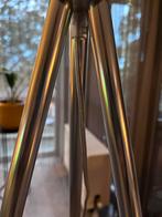 Zilverkleurige 3-poot lampenvoet, Ophalen, Strak, Gebruikt, 100 tot 150 cm