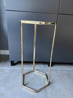 VINTAGE MID CENTURY GOUDEN PLANTENTAFEL PLANTEN TAFEL GOUD, Huis en Inrichting, Tafels | Bijzettafels, Minder dan 55 cm, Gebruikt