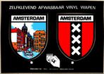 Amsterdam - Zelfklevend afwasbaar vinyl wapen, Verzenden, 1960 tot 1980, Ongelopen, Noord-Holland