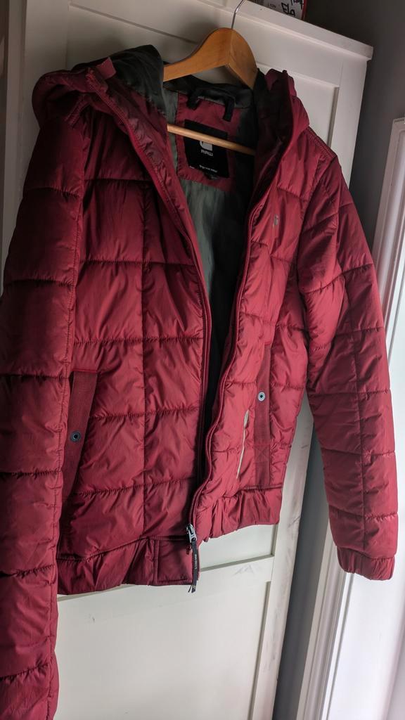 G-Star RAW Winterjas Maat S, Kleding | Heren, Jassen | Winter, Zo goed als nieuw, Rood, Ophalen of Verzenden
