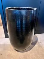 Zwarte Grote bloempot, Tuin en Terras, Bloempotten, Ophalen, Zo goed als nieuw, Rond, 40 cm of meer