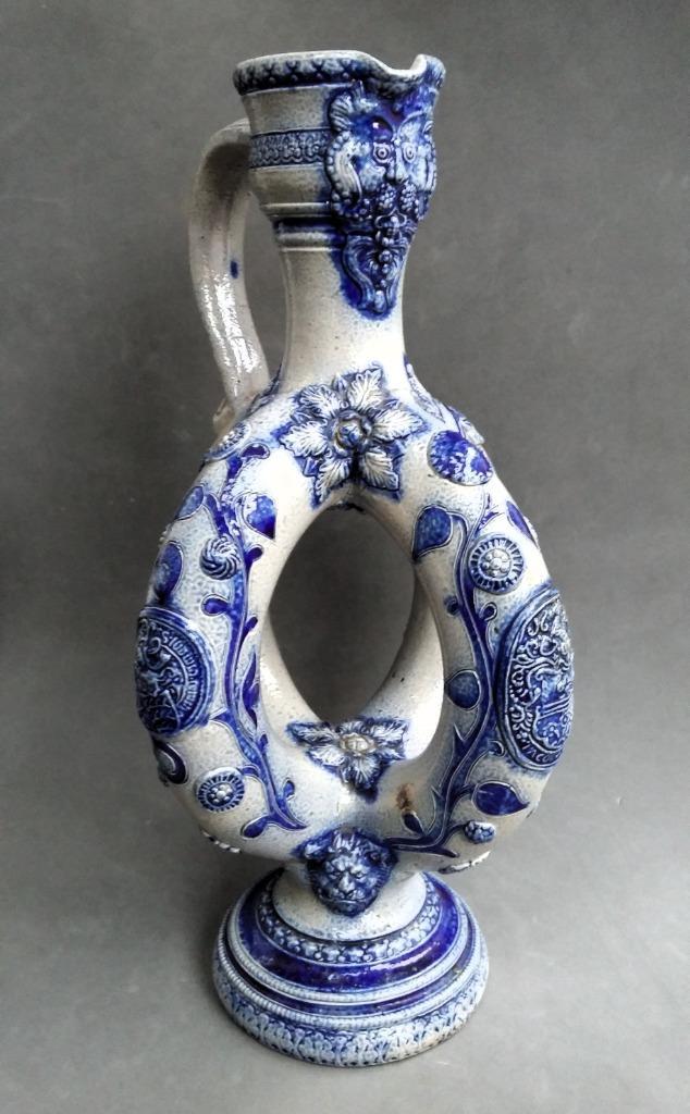 Om 1880 KLEINE Gres Westerwald Historismus Baardmankruik, Antiek en Kunst, Antiek | Keramiek en Aardewerk, Ophalen of Verzenden