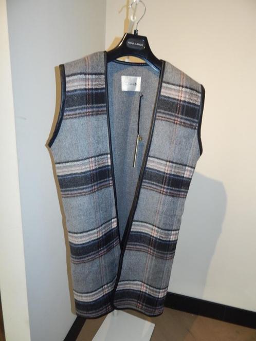 Dante 6 lange bodywarmer in ruiten print nieuw nieuw m/l, Kleding | Dames, Truien en Vesten, Nieuw, Maat 42/44 (L), Grijs, Verzenden