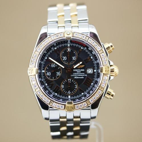 Breitling Chronomat Evolution C13356 Black Diamant, Sieraden, Tassen en Uiterlijk, Horloges | Heren, Zo goed als nieuw, Polshorloge
