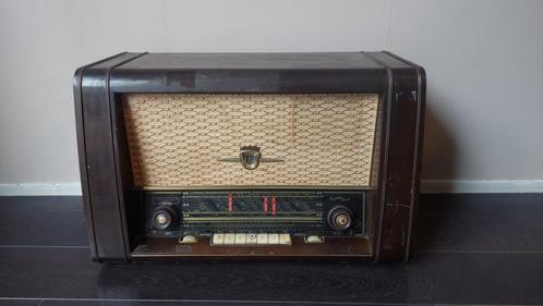 Mooie oude buizenradio | retro antieke radio | 1954 - 1956, Audio, Tv en Foto, Radio's, Niet werkend, Radio, Ophalen