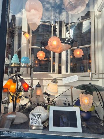 Zat+ op afspr art deco Jugendstil antiek lamp kroonluchters beschikbaar voor biedingen