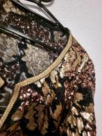Prachtige Kaftan met pailletten, Maat 38/40 (M), Zwart, Ophalen of Verzenden, Zo goed als nieuw