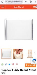 Traphekje Kiddy Guard Avant Wit - Veiligheid voor je kind, Overige materialen, Oprolhekje, Ophalen of Verzenden, Zo goed als nieuw