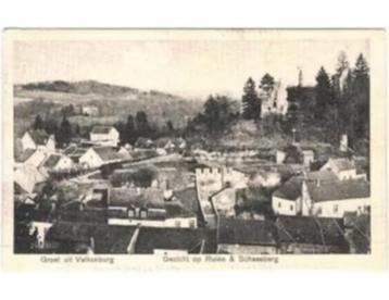Valkenburg gezicht op ruine en schaesberg, verstuurd 1912, beschikbaar voor biedingen