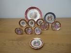 11 prachtige Limoges France miniatuur bordjes van porselein, Ophalen of Verzenden, Zo goed als nieuw, Porselein, Bord of Schaal