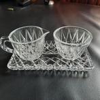 Suiker en melkset kristal, Huis en Inrichting, Keuken | Servies, Overige typen, Ophalen of Verzenden, Overige stijlen, Glas