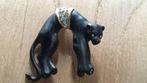 Vintage Zwarte Panter Broche met Strass, Sieraden, Tassen en Uiterlijk, Broches, Overige materialen, Gebruikt, Zwart, Minder dan 4 cm