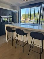 Muuto - fiber backrest tube barkruk, Kunststof, Met voetsteun, 60 tot 90 cm, Ophalen of Verzenden