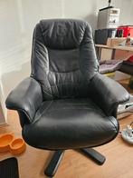 Zwarte fauteuil met draaivoet (merk Hjort Knudsen), Ophalen, Gebruikt