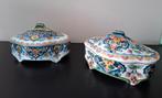 Ovalen Dekselschalen Workum en Makkum, Antiek en Kunst, Antiek | Porselein, Ophalen of Verzenden