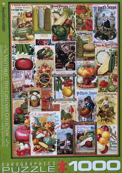 Vegetables - Seed Cataloque Collection - Eurographics 1000, Hobby en Vrije tijd, Denksport en Puzzels, Zo goed als nieuw, Ophalen of Verzenden