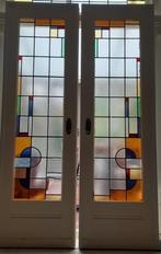 Glas in lood schuifdeuren, Doe-het-zelf en Verbouw, Deuren en Horren, Ophalen, Gebruikt, Minder dan 80 cm, 215 cm of meer