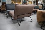 Mooie fauteuil EARL Jess Design metaal stof aardse teint, Ophalen, 75 tot 100 cm, Zo goed als nieuw, Metaal