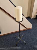 Kaarsenstandaard met Kaars, 50 tot 75 cm, Zwart, Ophalen of Verzenden, Zo goed als nieuw
