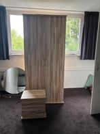 Kledingkast met nachtkastje, jongens kast, kleding kast set, Ophalen, 100 tot 150 cm, Met hangruimte, 50 tot 100 cm