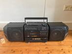 Mega XL ghettoblaster X-Bass Sharp WF-T380H boombox radio, Ophalen of Verzenden, Gebruikt