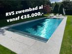 RVS zwembad, Tuin en Terras, Zwembaden, Nieuw, 300 cm of meer, 400 cm of meer, Rechthoekig