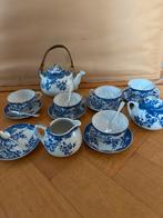 Kinder theeserviesje oud blauw wit sinterklaas, Ophalen of Verzenden, Porselein, Overige stijlen, Kop(pen) en/of Schotel(s)