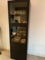 Vitrinekast zwart Besta Ikea, Ophalen, Zo goed als nieuw, 25 tot 50 cm, 50 tot 100 cm