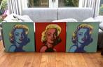 Marilyn Monroe schilderijen 3x, Antiek en Kunst, Kunst | Schilderijen | Modern, Ophalen
