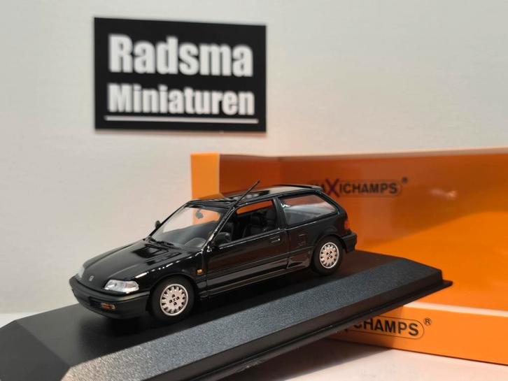 Honda Civic ED/EF - Zwart - 1:43 Maxichamps, Hobby en Vrije tijd, Modelauto's | 1:43, Nieuw, Auto, Overige merken, Ophalen of Verzenden