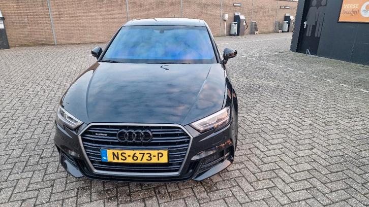 2017 Audi A3 2.0TFSI 140KW/190PK S line Zwart, Auto's, Audi, Particulier, A3, 4x4, ABS, Airbags, Airconditioning, Alarm, Bluetooth