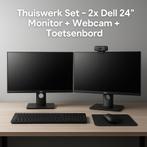 Complete Thuiswerk Set - 2x Dell Monitoren, desktop & meer., Computers en Software, Monitoren, Gaming, IPS, Thunderbolt, Nieuw