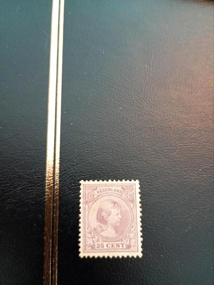 NVPH 42 kon. Wilhelmina hangend haar ongebruikt, Postzegels en Munten, Postzegels | Nederland, Postfris, T/m 1940, Ophalen of Verzenden