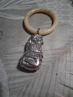 Vintage zilveren rammelaar, Ophalen of Verzenden, Gebruikt, Rammelaar, Met geluid