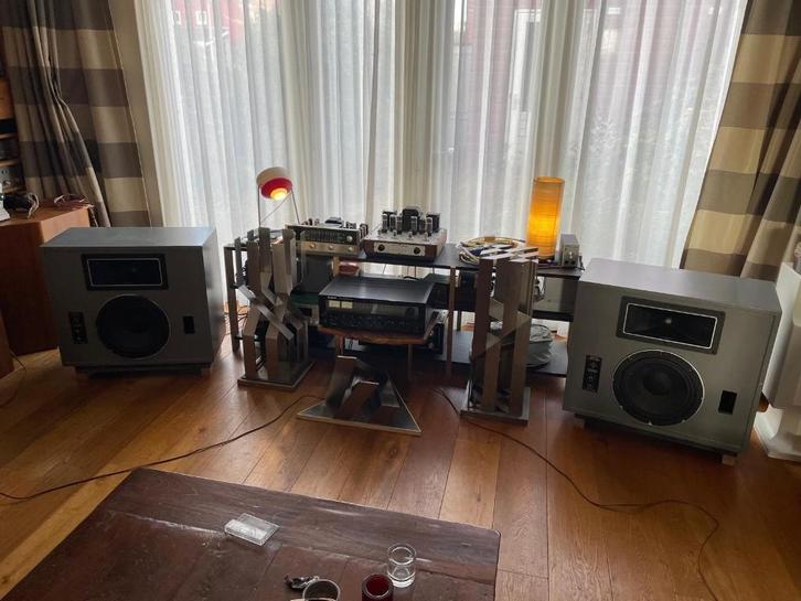 Altec Lansing 9842-8A 2-way studiomonitors (Altec 14), Audio, Tv en Foto, Luidsprekers, Zo goed als nieuw, Front, Rear of Stereo speakers