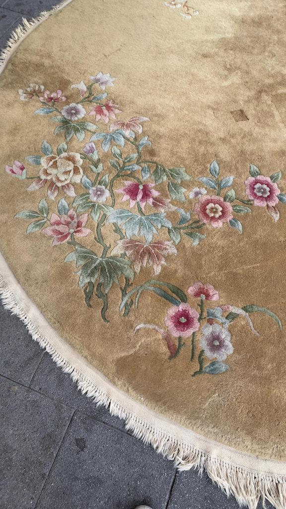 Chinees Kleed Ø250cm met Serienummer Antiek, Antiek en Kunst, Antiek | Kleden en Textiel, Ophalen of Verzenden