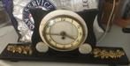 Art Deco Marmeren Klok met Gouden Versieringen, Antiek en Kunst, Antiek | Klokken, Ophalen of Verzenden
