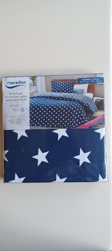 dekbedhoes, Eenpersoons, Blauw, Hoeslaken of Sloop, Nieuw