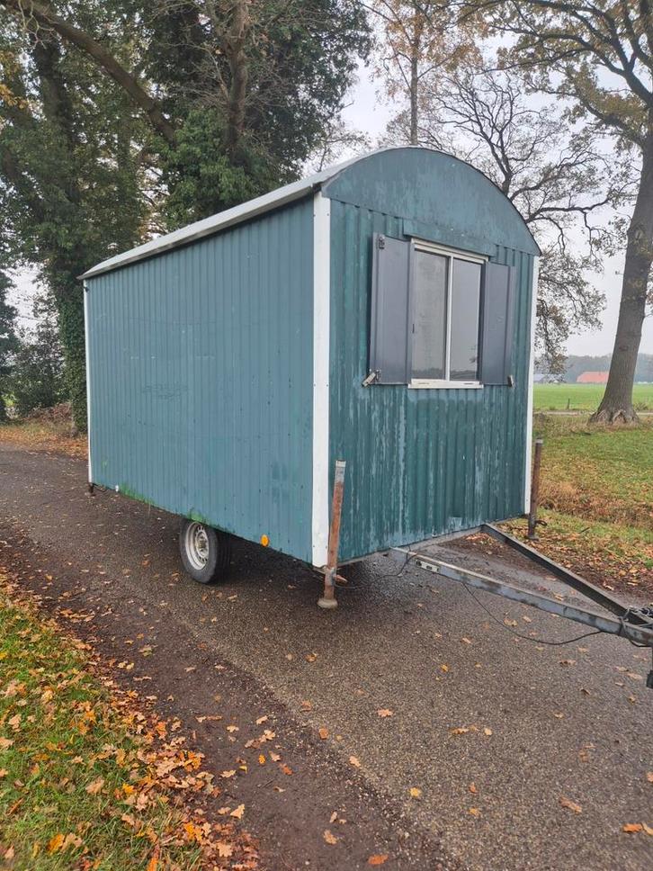 Weiro Metalen Bouwkeet Schaftkeet Schaftwagen Pipowagen, Doe-het-zelf en Verbouw, Bouwketen en Schaftketen, Gebruikt, Ophalen of Verzenden