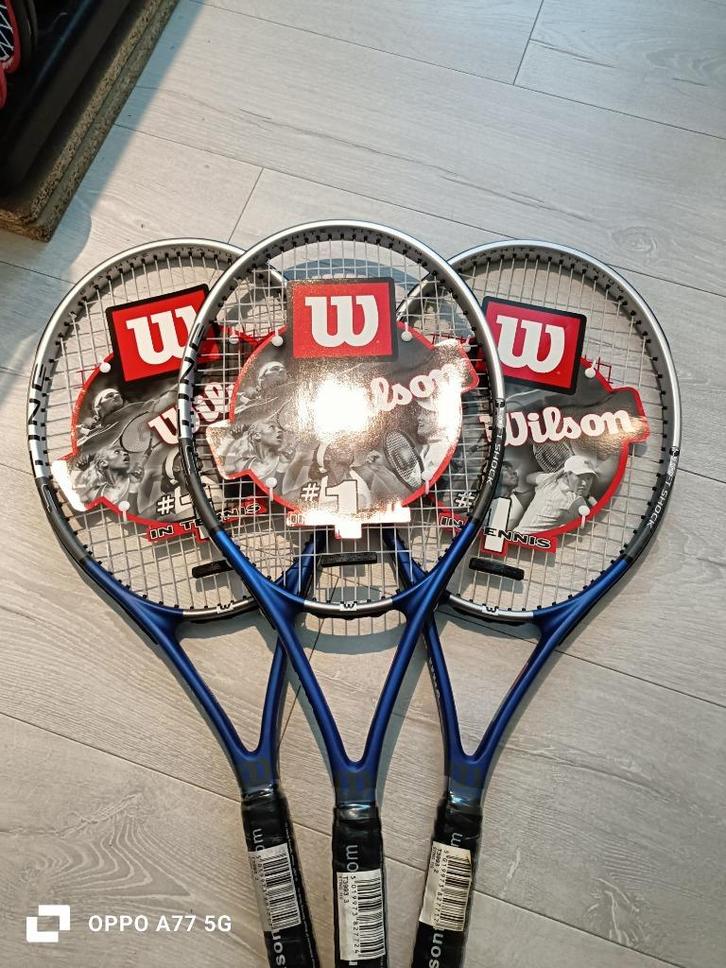 wilson rackets, diverse soorten en gripmaten, Sport en Fitness, Tennis, Nieuw, Racket, Wilson, L2, Ophalen of Verzenden