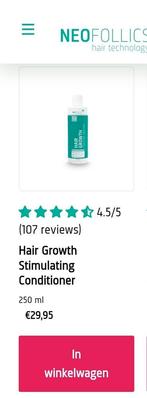 Neofollics Hair Growth Stimulating Conditioner, Ophalen of Verzenden, Zo goed als nieuw