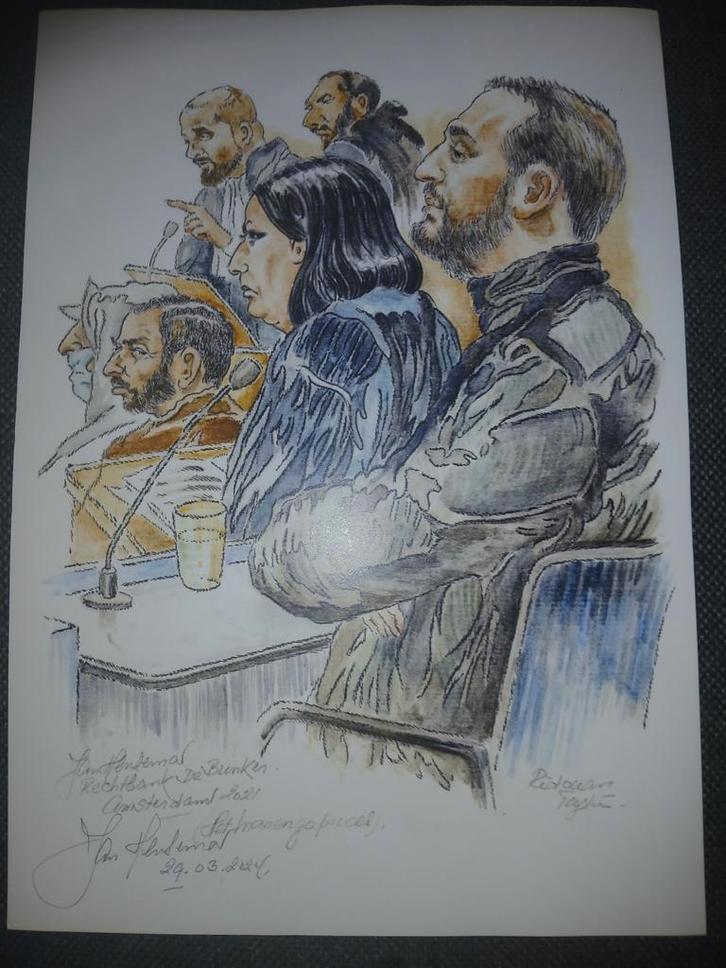 Redouan Taghi originele gesigneerde moederprint, Antiek en Kunst, Kunst | Tekeningen en Foto's, Ophalen of Verzenden