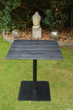 Dutchbone Bistrotafel/ eettafel Braza Square zwart metaal, Ophalen, 50 tot 100 cm, Vierkant, Nieuw