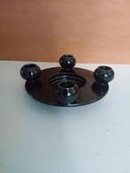 Keramiek kandelaar.Vintage.Zwart glazuur., Overige materialen, Zwart, Ophalen of Verzenden, Zo goed als nieuw