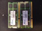 2x 2GB DDR3 SODIMM Laptop Geheugen - 1066MHz, Gebruikt, DDR3, Ophalen of Verzenden, Laptop