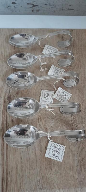 5 zilverkleurige amuse lepels riviera maison  beschikbaar voor biedingen